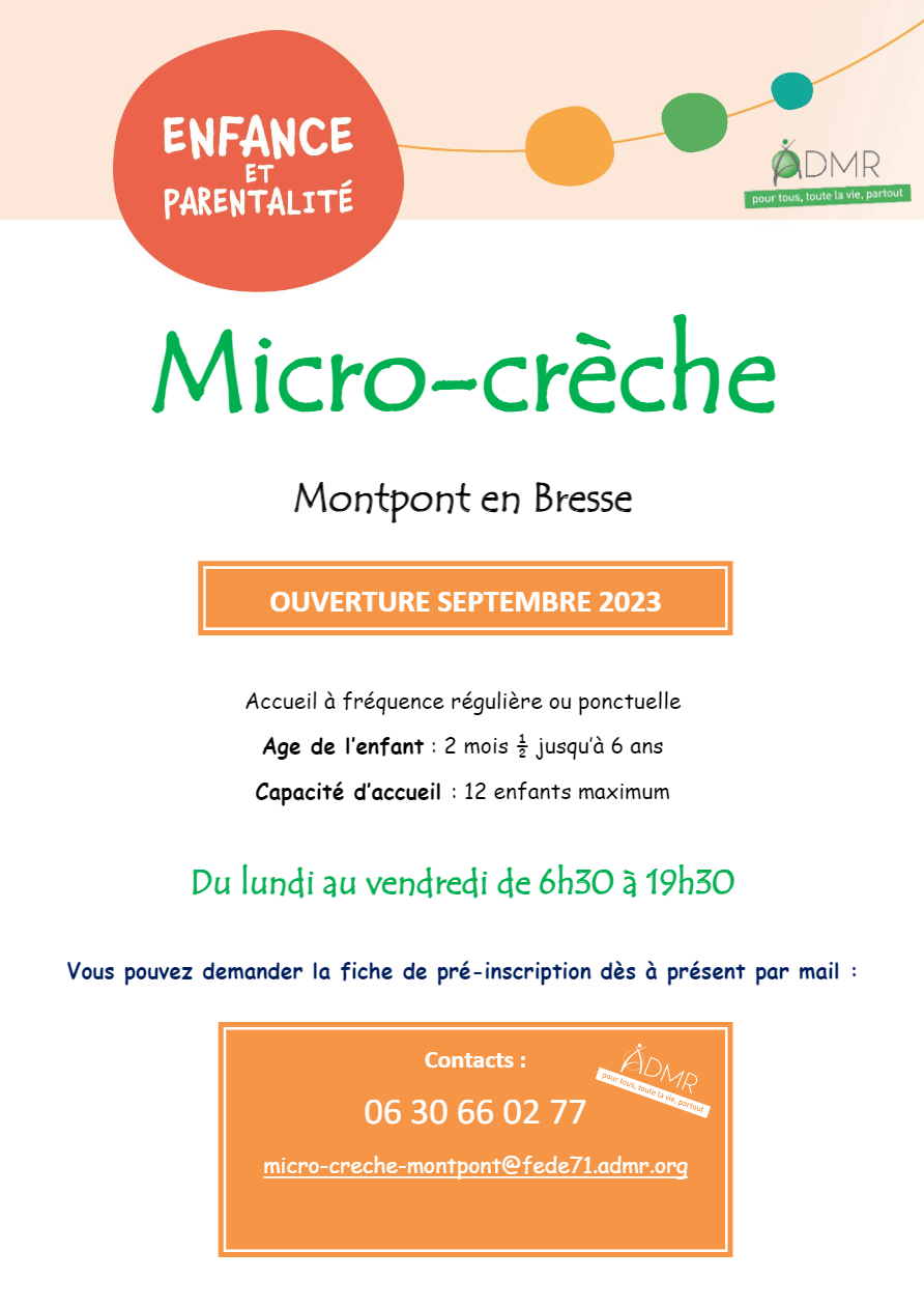 Micro crèche Montpont en Bresse